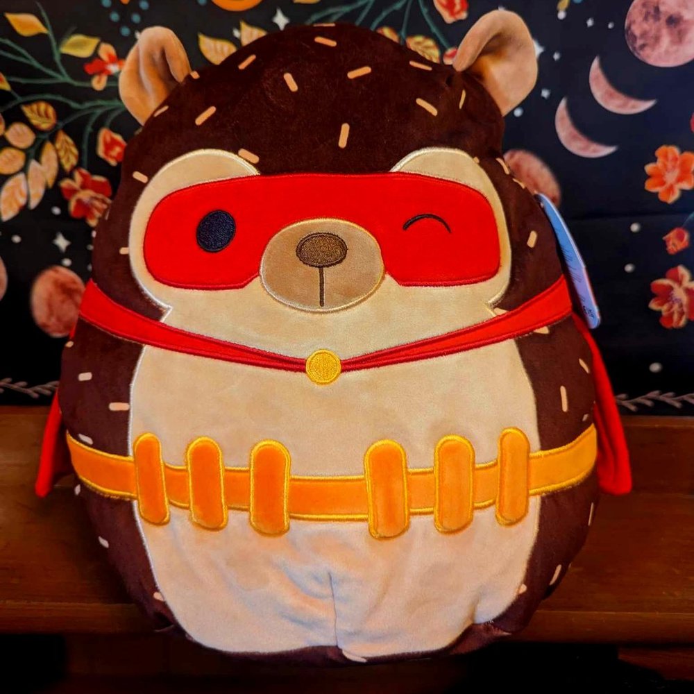 Squishmallows Hans the Hedgehog in Superhero Halloween Costume NWT